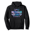 Funny Mermaid Security Dad Guard Hoodie - Minimalist Print for Adults - T-Shirt, Sweatshirt, Hoodie