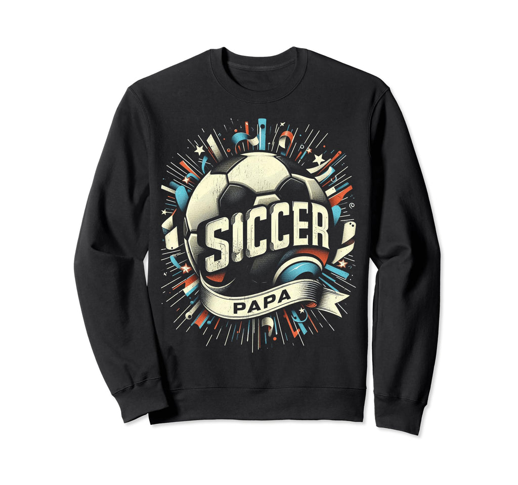 Soccer Papa Family Matching Dad Sweatshirt - Minimalist Print for Adults - T-Shirt, Sweatshirt, Hoodie