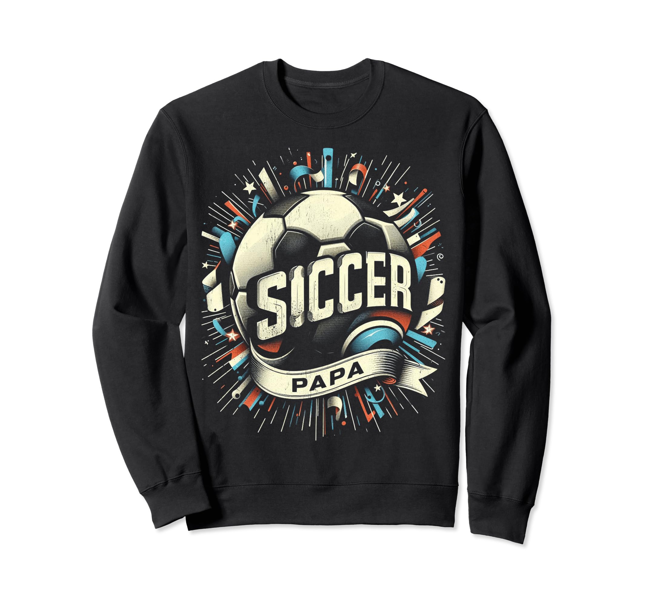 Soccer Papa Family Matching Dad Sweatshirt - Minimalist Print for Adults - T-Shirt, Sweatshirt, Hoodie