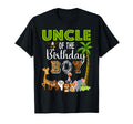 Uncle Birthday Wild Zoo Theme Safari T-Shirt - Minimalist Print Unisex - T-Shirt, Sweatshirt, Hoodie