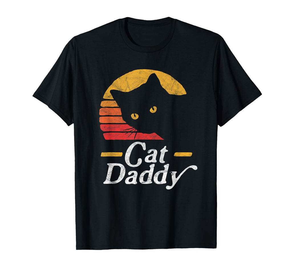Cat Daddy Eighties Cat Distressed T-Shirt - Unique Graphic Unisex - T-Shirt, Sweatshirt, Hoodie