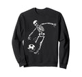 Funny Skeleton Playing Soccer Sweatshirt - Unique Graphic for Adults - T-Shirt, Sweatshirt, Hoodie