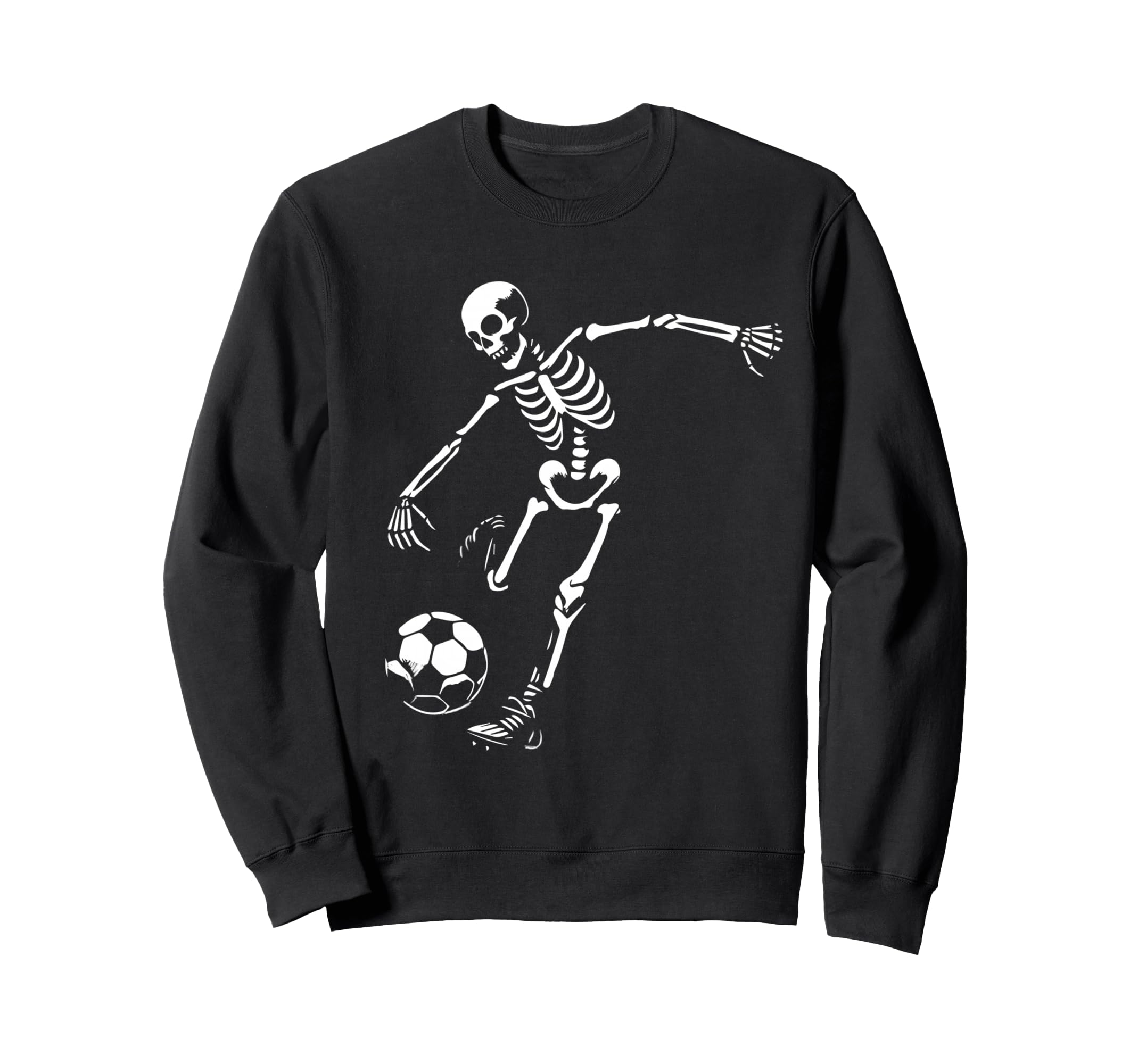 Funny Skeleton Playing Soccer Sweatshirt - Unique Graphic for Adults - T-Shirt, Sweatshirt, Hoodie