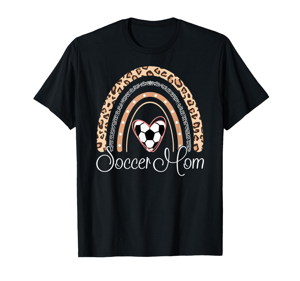 Soccer Mom Boho Rainbow Funny Soccer T-Shirt - Novelty Apparel Men Women - T-Shirt, Sweatshirt, Hoodie