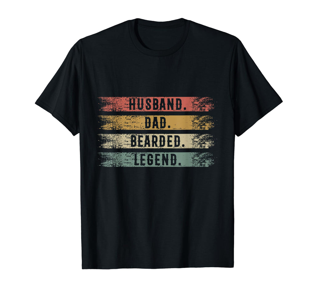 Husband Dad Bearded Legend Fathers Day T-Shirt - Minimalist Print Unisex - T-Shirt, Sweatshirt, Hoodie