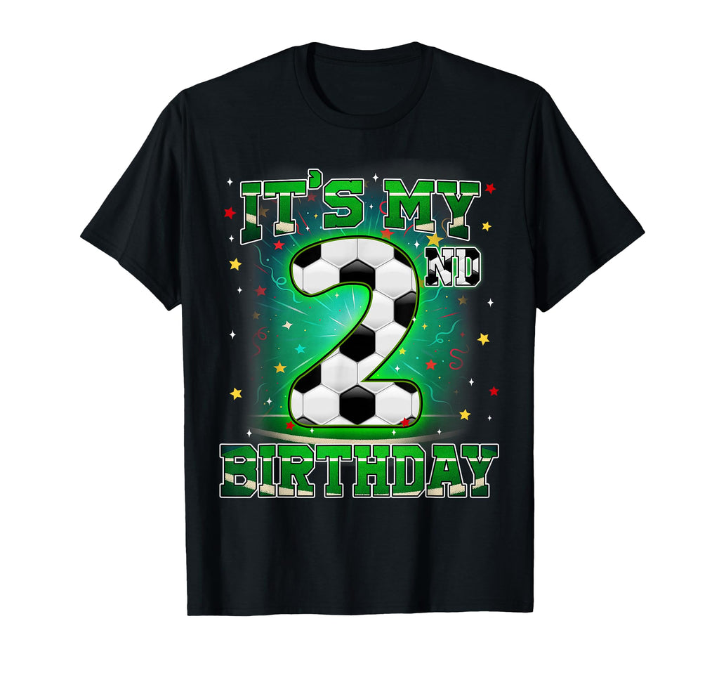 Its My 2Nd Birthday Soccer 2 Years Old T-Shirt - Aesthetic Graphic Unisex - T-Shirt, Sweatshirt, Hoodie