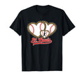 St Louis Leopard Heart Baseball T-Shirt - Minimalist Print Men Women - T-Shirt, Sweatshirt, Hoodie