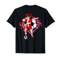 Dabbing Soccer Denmark Jersey Floral T-Shirt - Minimalist Print Men Women - T-Shirt, Sweatshirt, Hoodie