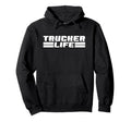 Trucker Life Proud Semi Truck Driver Hoodie - Trendy Graphic Unisex - T-Shirt, Sweatshirt, Hoodie