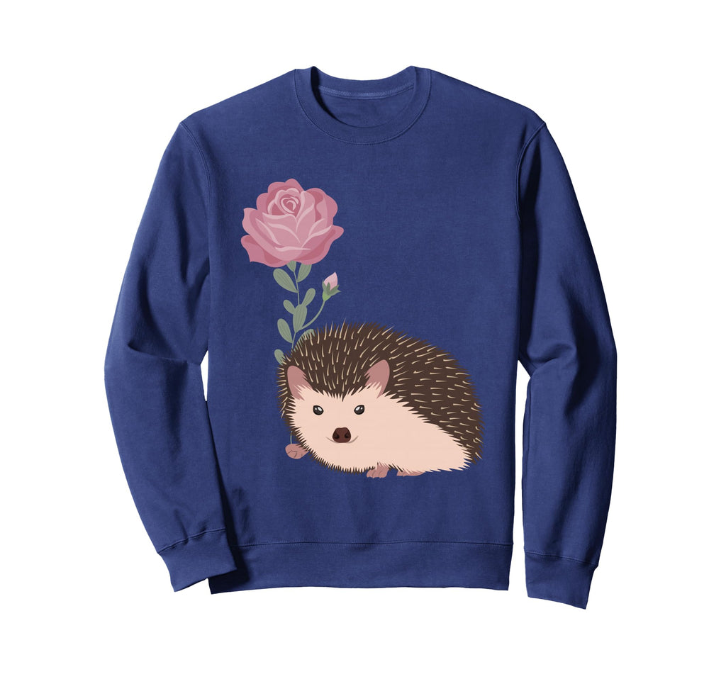 Hedgehog Floral Anmal Hedge Sweatshirt - Casual Everyday Wear for Adults - T-Shirt, Sweatshirt, Hoodie