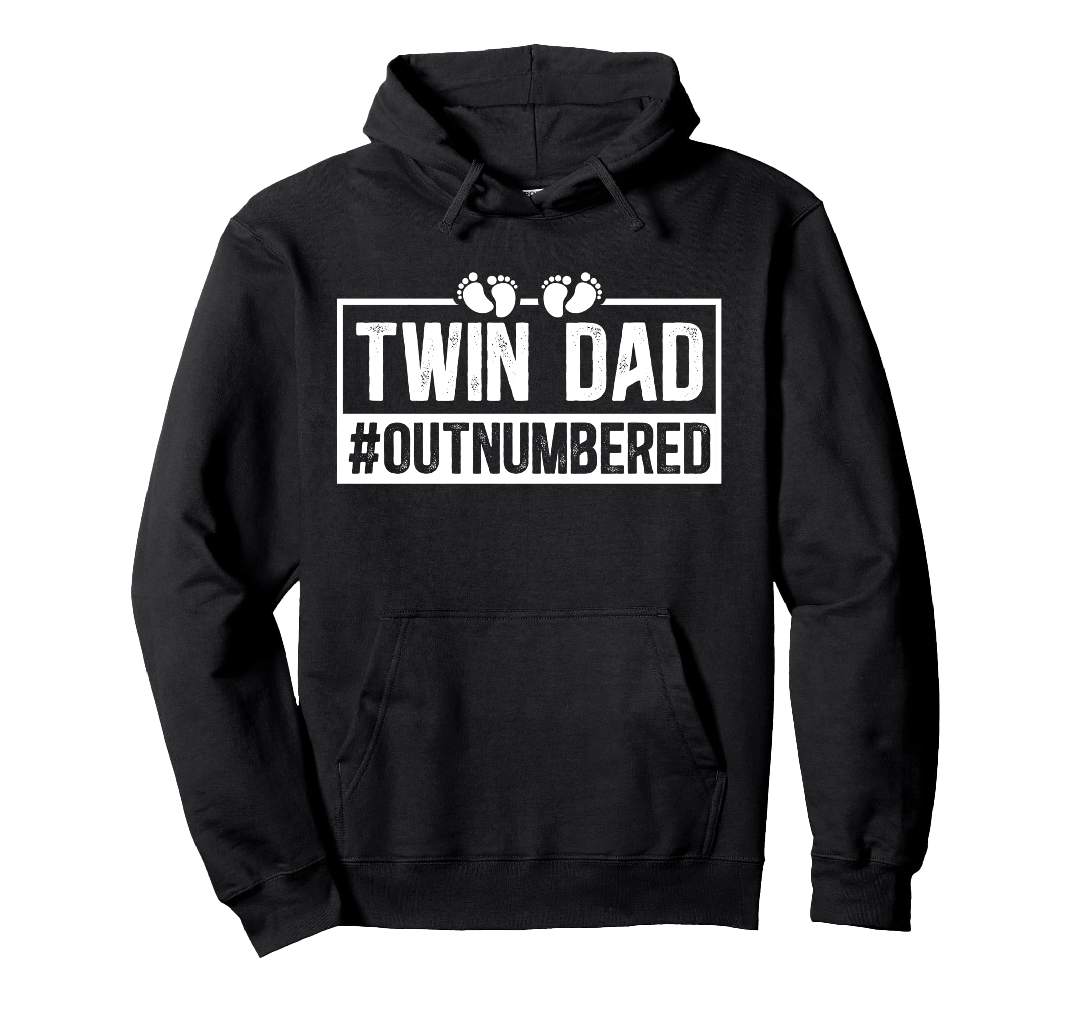 Twin Dad Outnumbered Twin Father Twins Hoodie - Casual Everyday Wear Unisex - T-Shirt, Sweatshirt, Hoodie