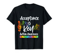 Acceptance Is Key Autism Awareness T-Shirt - Custom Art Print Men Women - T-Shirt, Sweatshirt, Hoodie