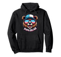 Papa Bear Gifts Funny Birthday Fun Hoodie - Minimalist Print for Adults - T-Shirt, Sweatshirt, Hoodie