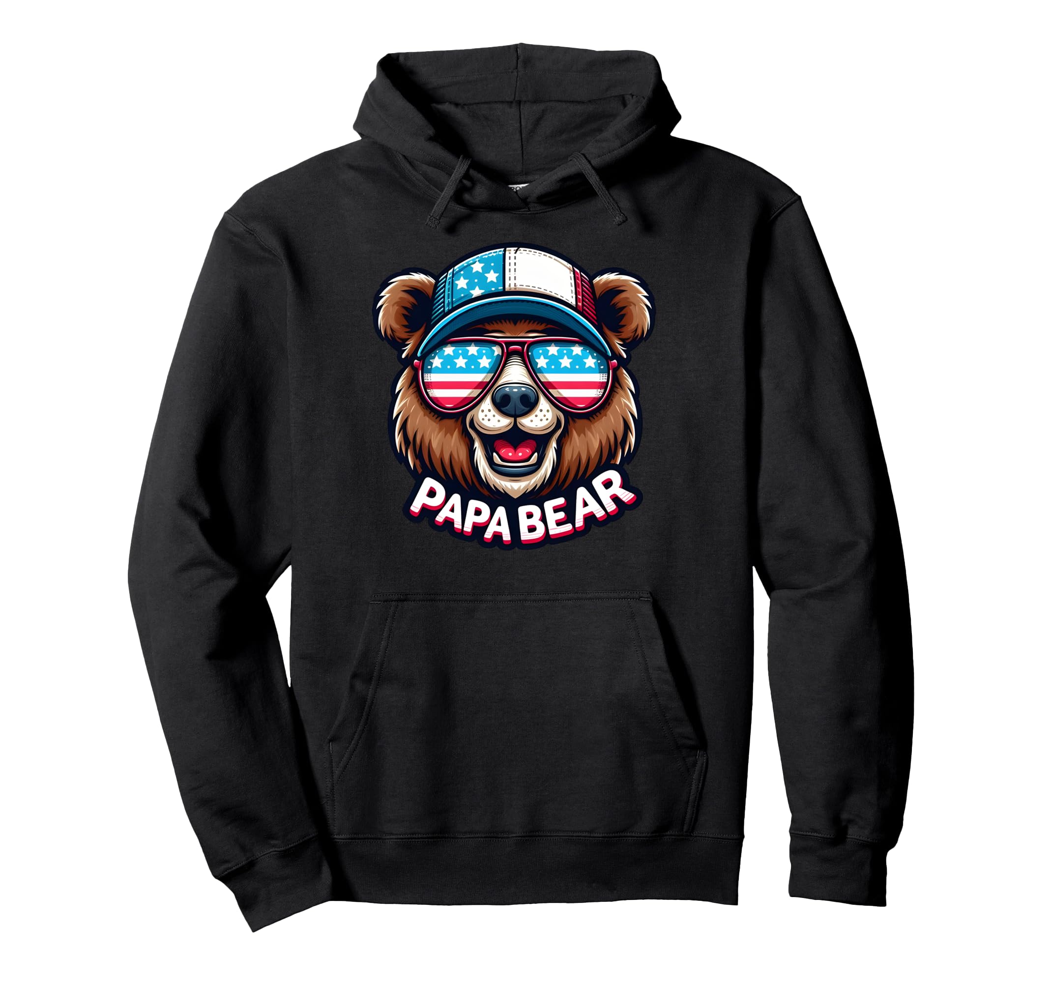 Papa Bear Gifts Funny Birthday Fun Hoodie - Minimalist Print for Adults - T-Shirt, Sweatshirt, Hoodie