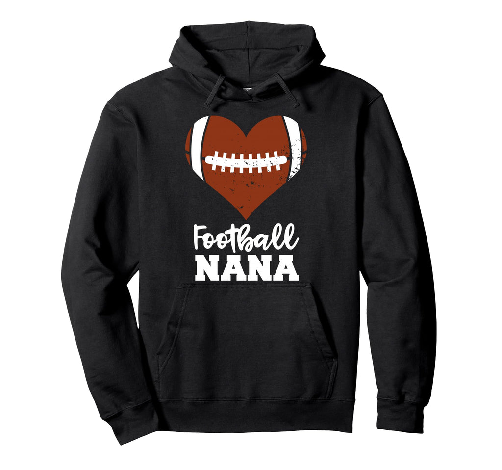 Football Nana Heart Funny Football Hoodie - Custom Art Print for Adults - T-Shirt, Sweatshirt, Hoodie
