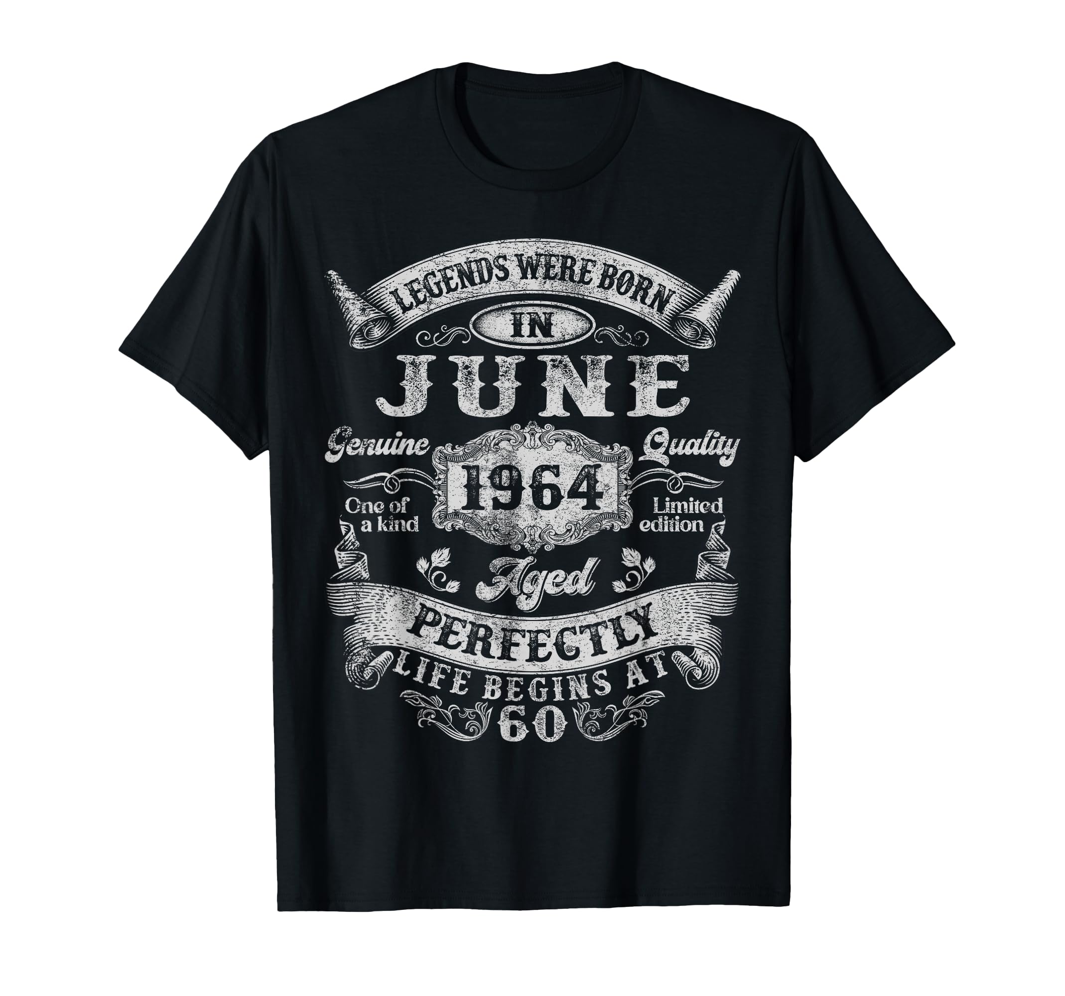 Legend Born June 1964 60Th T-Shirt - Fun Novelty Design for Adults - T-Shirt, Sweatshirt, Hoodie