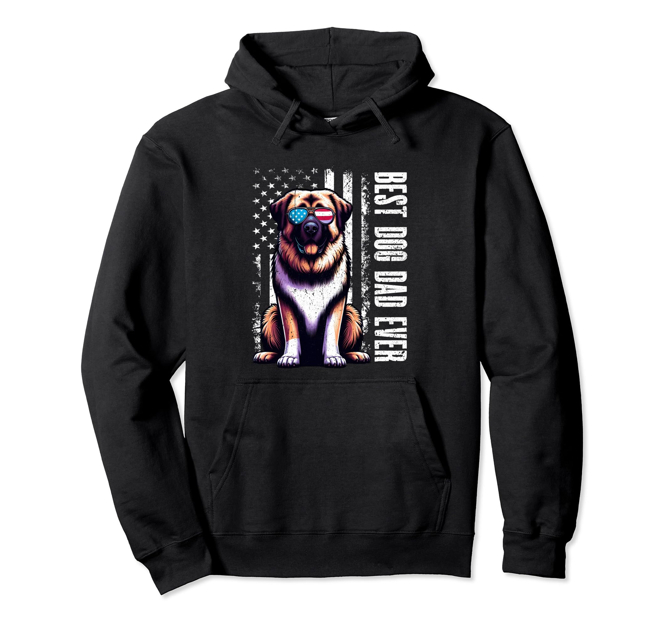 Anatolian Shepherd Best Dog Dad Ever Hoodie - Minimalist Print for Adults - T-Shirt, Sweatshirt, Hoodie
