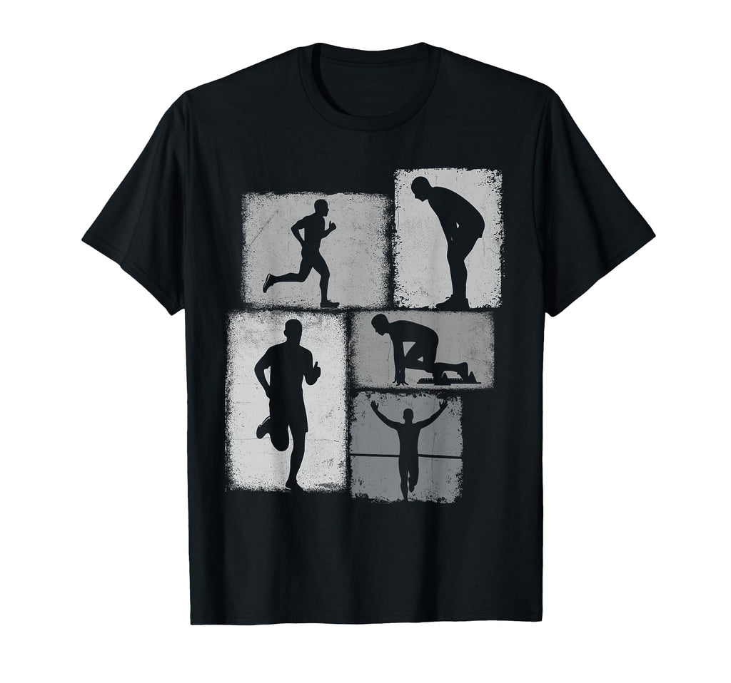 Running Collage Runner Coach Marathoner T-Shirt - Minimalist Print Unisex - T-Shirt, Sweatshirt, Hoodie