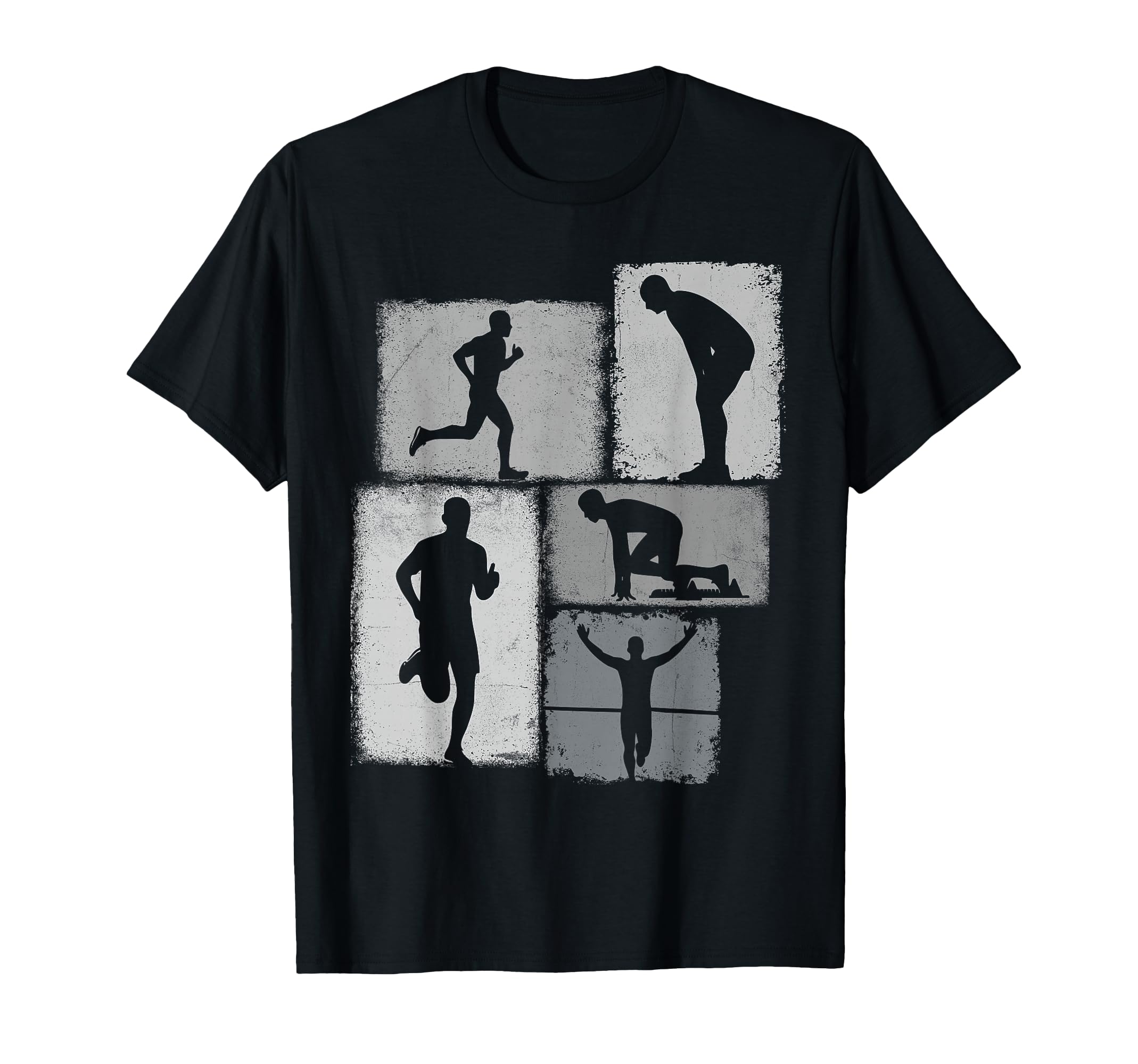 Running Collage Runner Coach Marathoner T-Shirt - Minimalist Print Unisex - T-Shirt, Sweatshirt, Hoodie