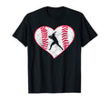 Baseball Heart Baseball Player Mom Dad T-Shirt - Custom Art Print Men Women - T-Shirt, Sweatshirt, Hoodie