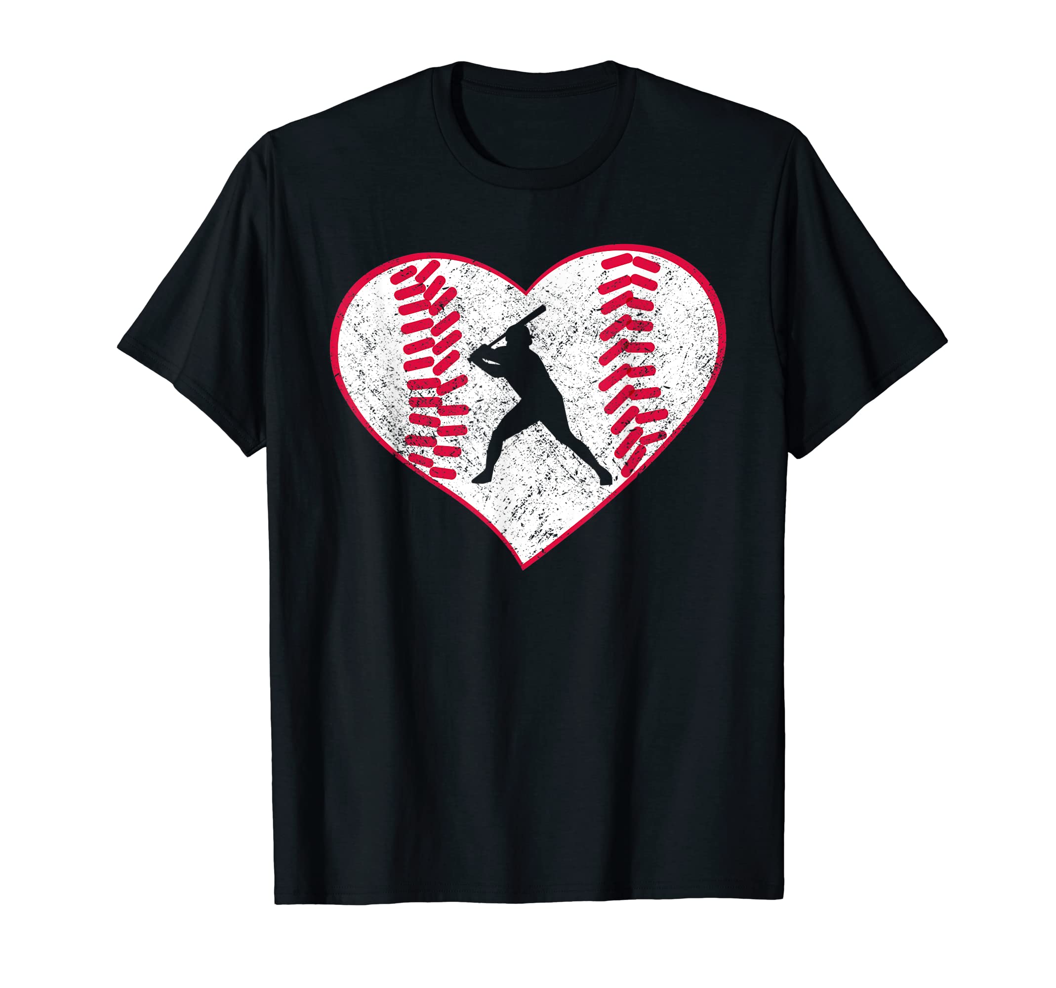 Baseball Heart Baseball Player Mom Dad T-Shirt - Custom Art Print Men Women - T-Shirt, Sweatshirt, Hoodie