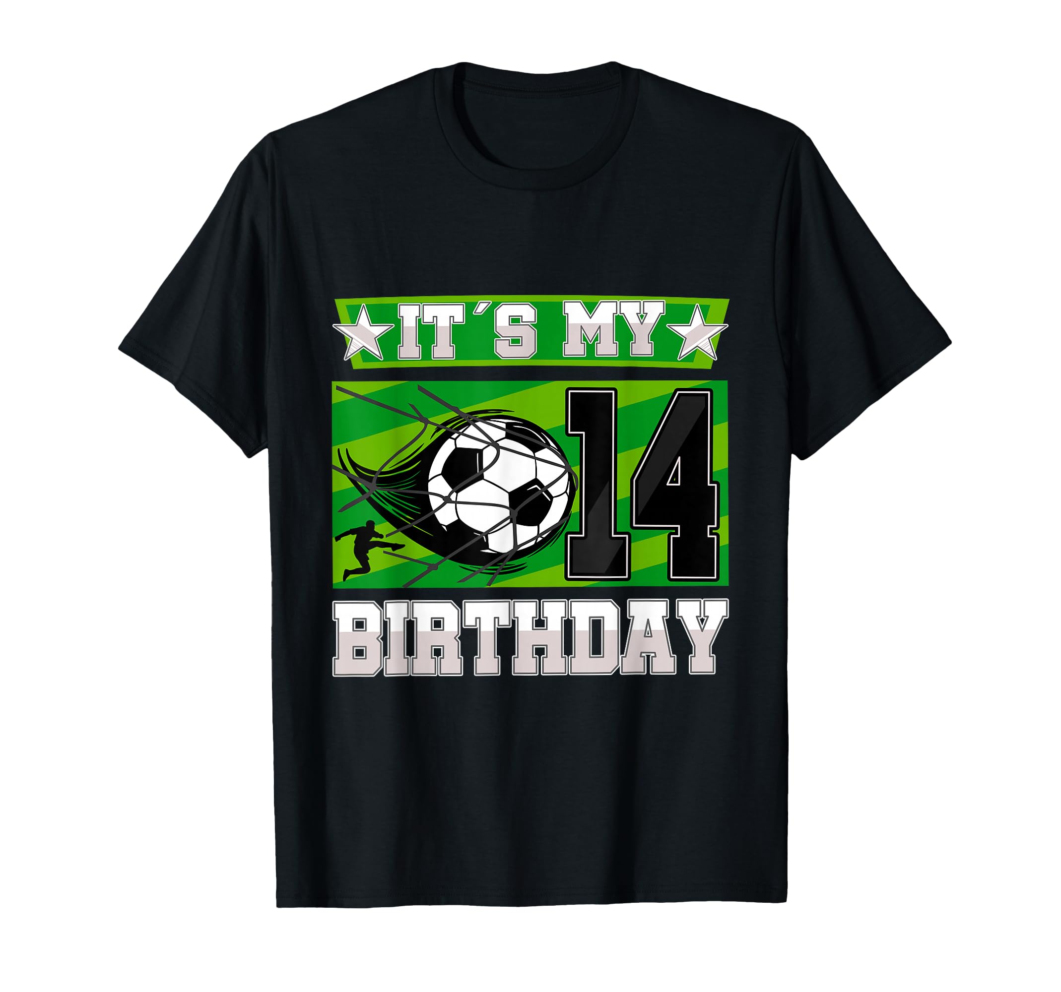 Soccer Birthday Party 14Th Birthday 14 T-Shirt - Unique Graphic for Adults - T-Shirt, Sweatshirt, Hoodie