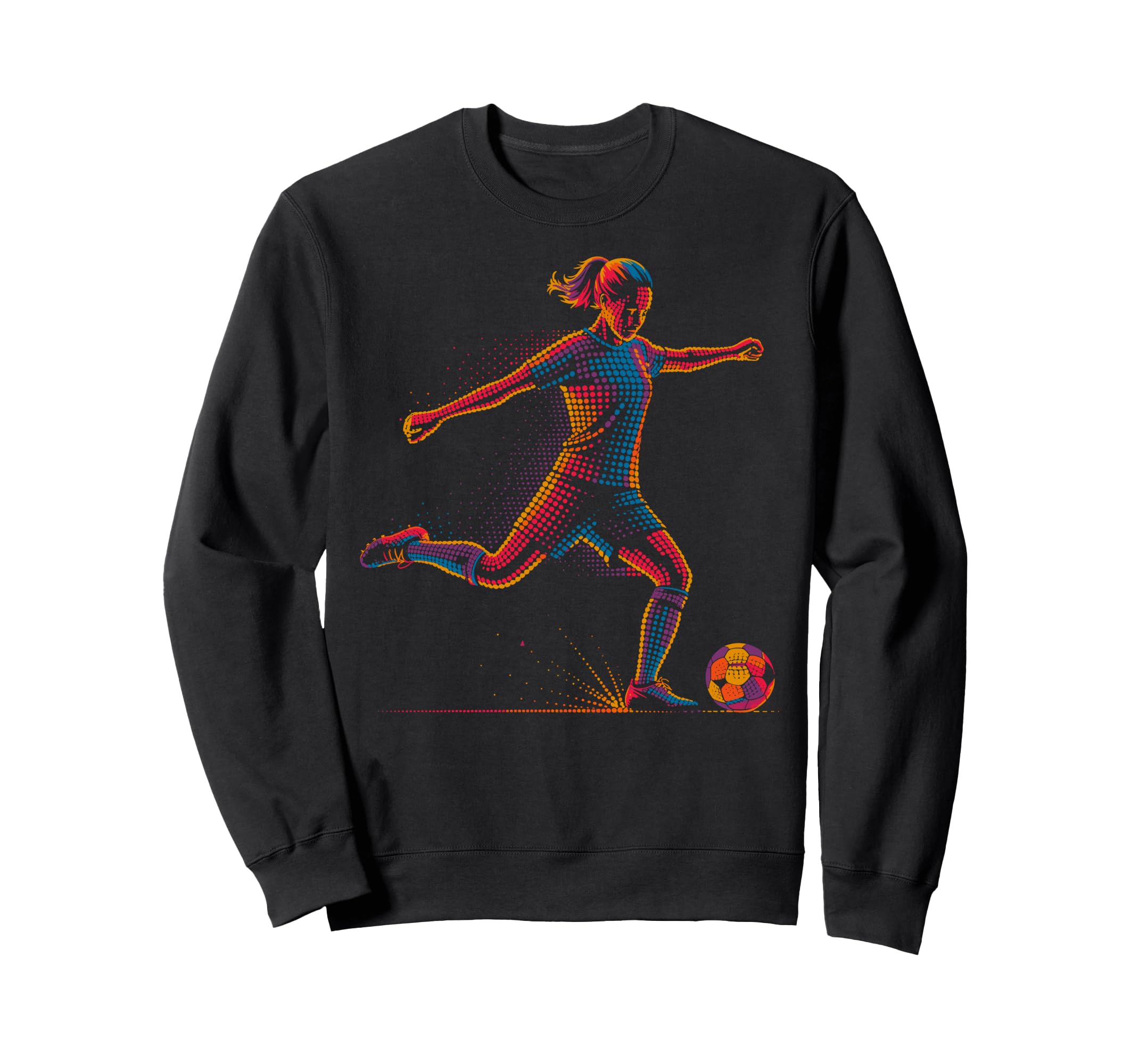 Colorful Funny Soccer Fan Dad Mom Sweatshirt - Minimalist Print for Adults - T-Shirt, Sweatshirt, Hoodie