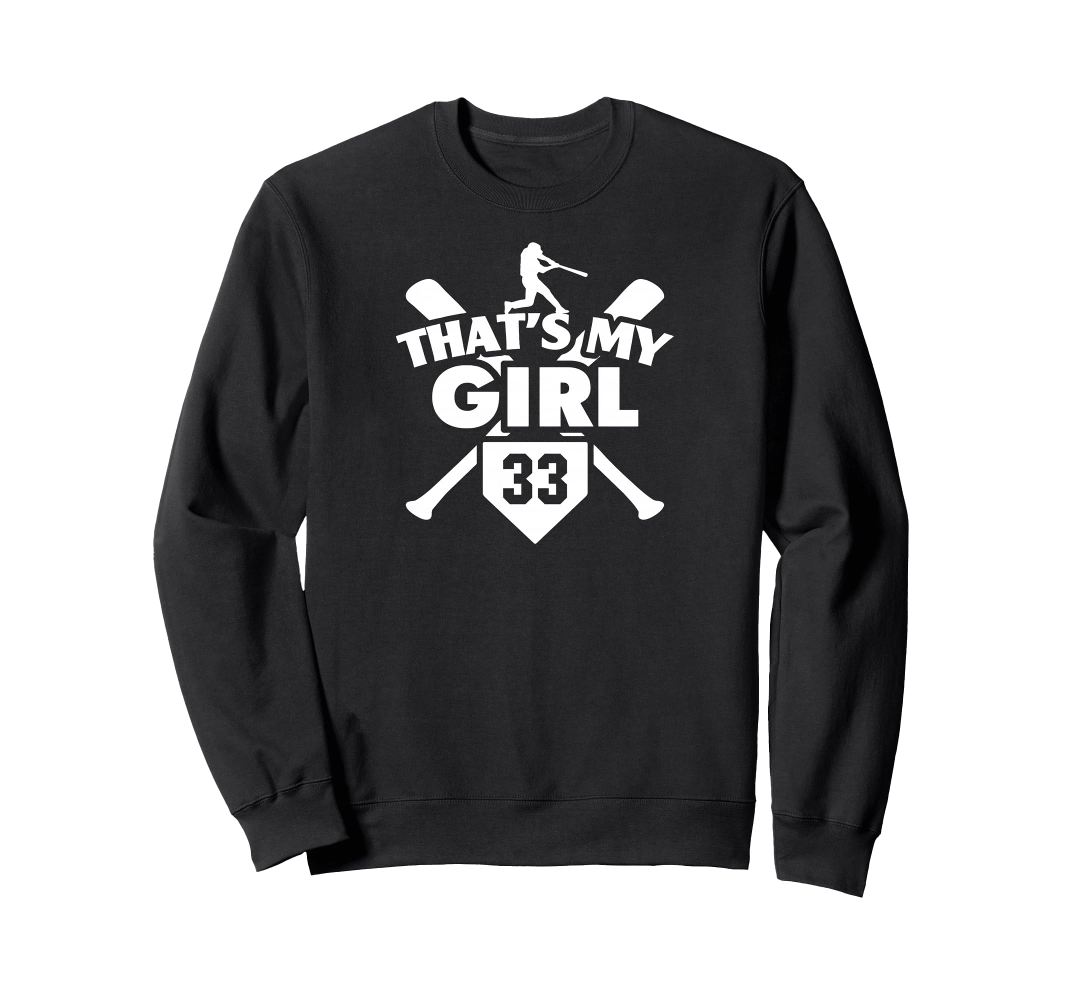 Baseball Mom Dad Thats My 33 Sweatshirt - Graphic Print for Adults - T-Shirt, Sweatshirt, Hoodie