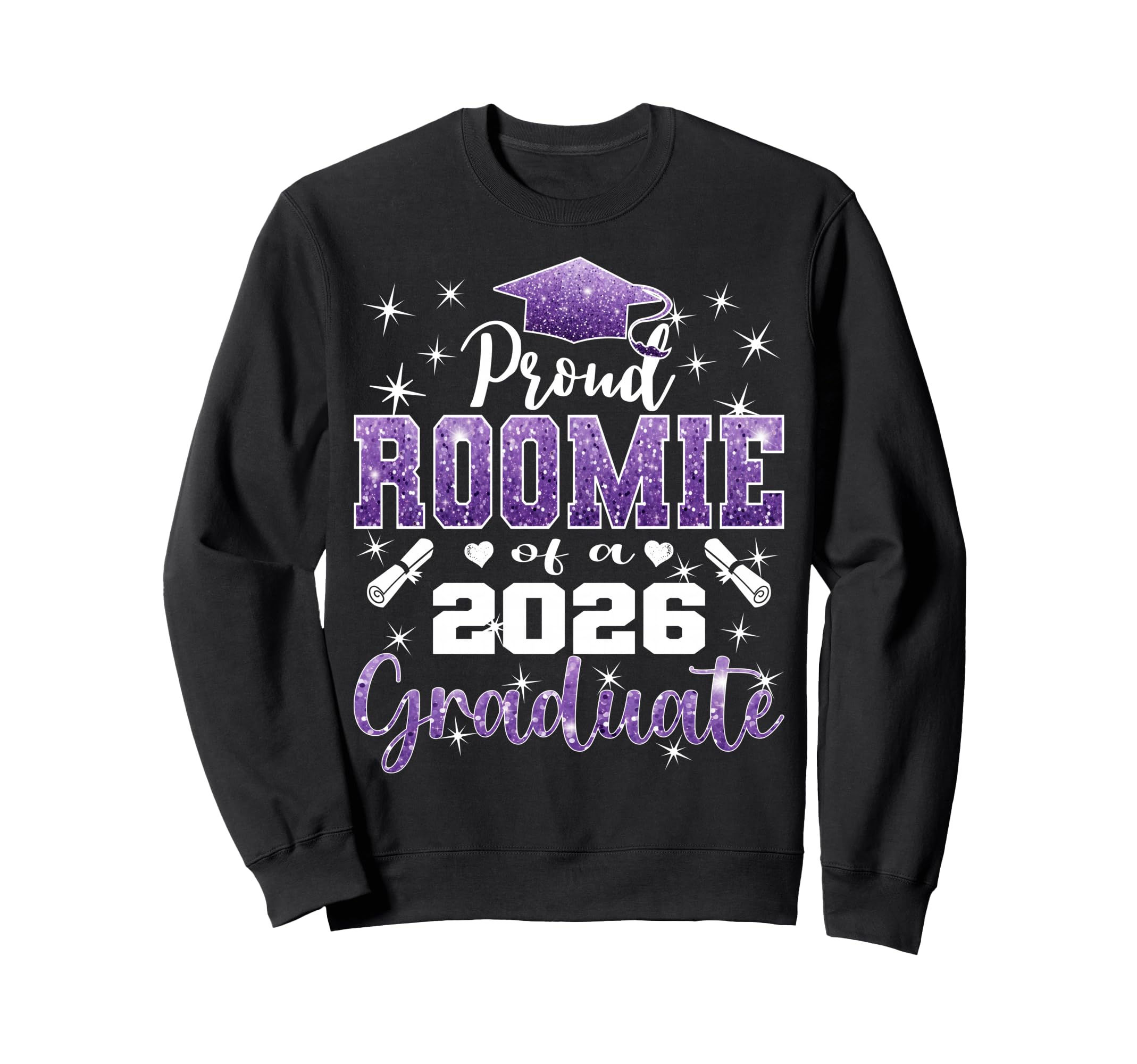 Super Proud Roomie 2026 Graduate Sweatshirt - Graphic Print for Adults - T-Shirt, Sweatshirt, Hoodie
