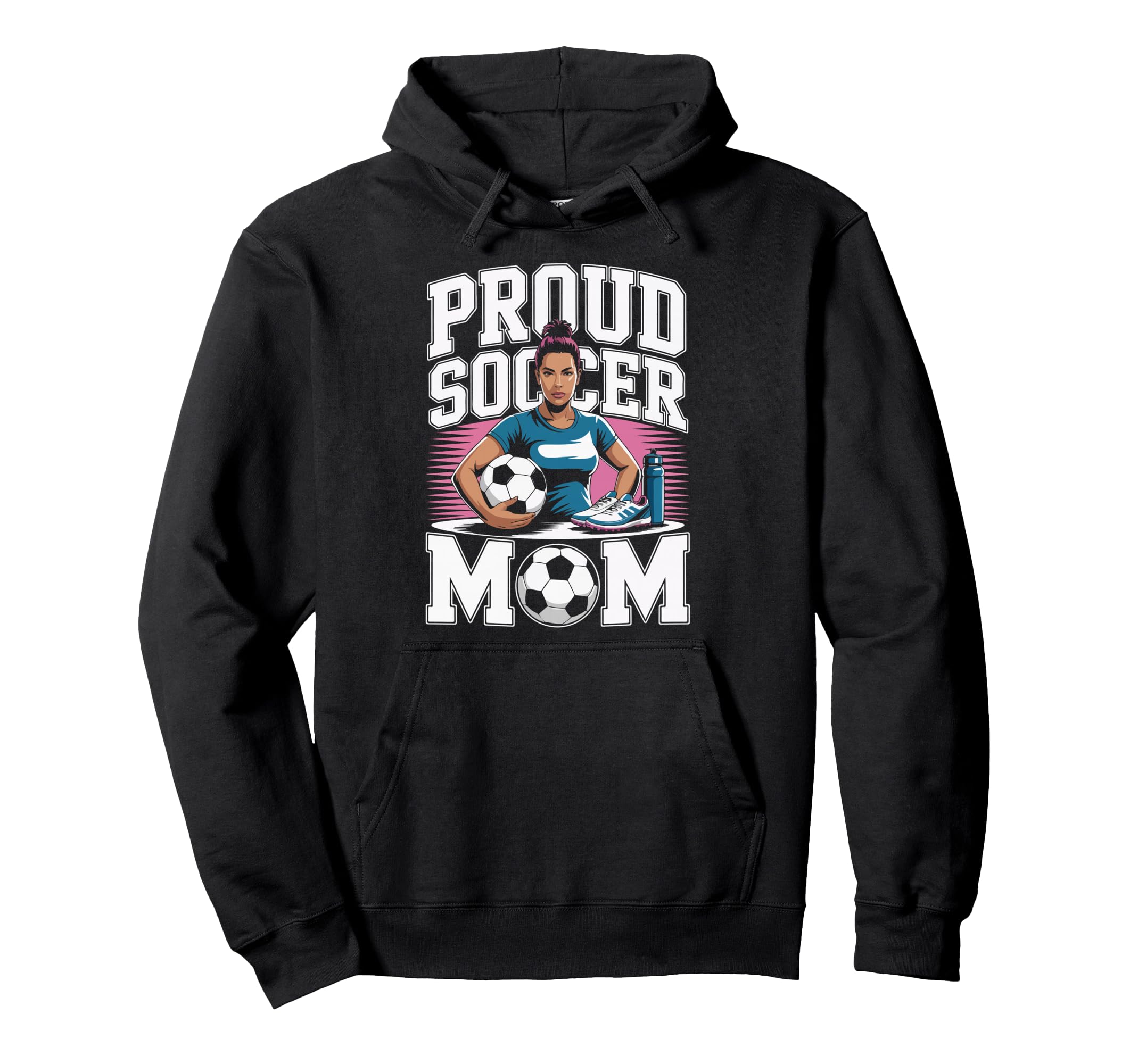 Proud Soccer Mom Sunset Vibes Hoodie - Casual Everyday Wear Men Women - T-Shirt, Sweatshirt, Hoodie