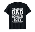 Dad Zoey Personalized Name Funny T-Shirt - Minimalist Print for Adults - T-Shirt, Sweatshirt, Hoodie