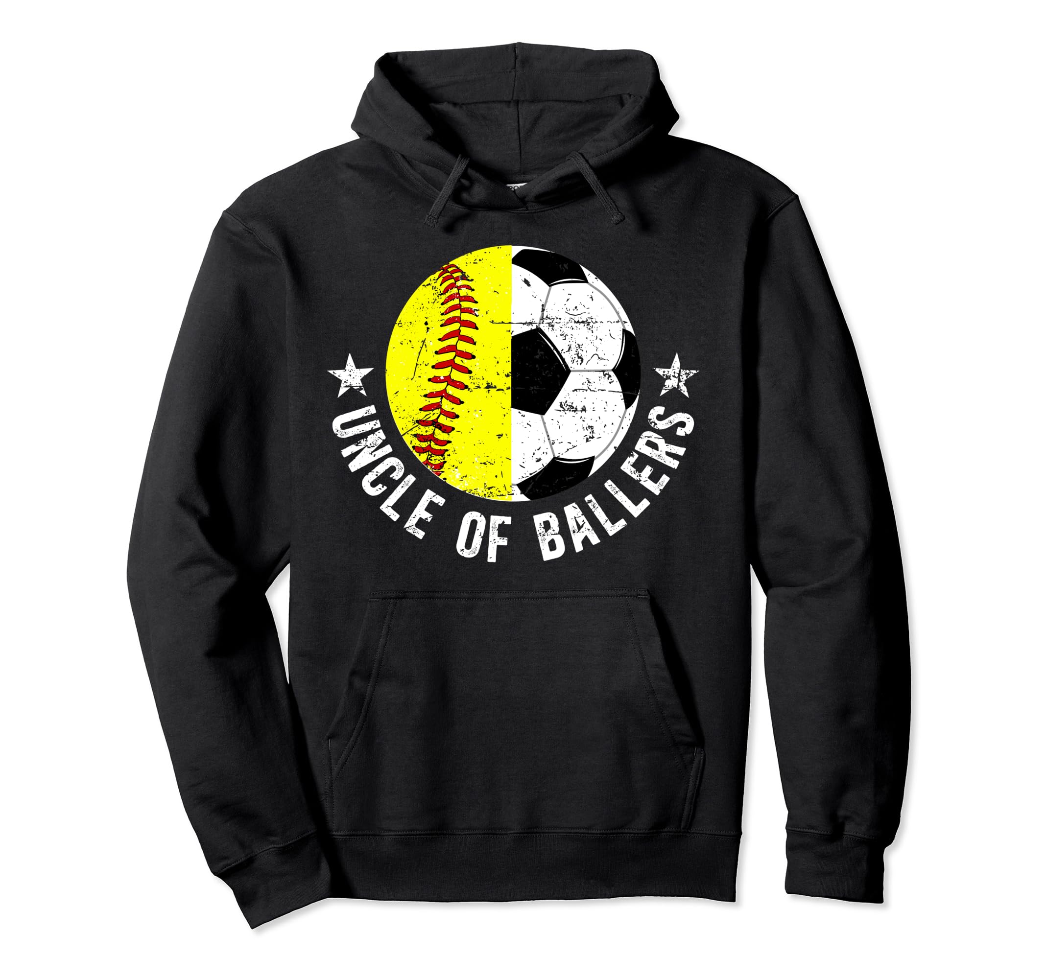 Uncle Ballers Proud Soccer Softball Uncle Hoodie - Graphic Print for Adults - T-Shirt, Sweatshirt, Hoodie