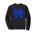 Soccer Blue Number 99 Soccer 99 Sweatshirt - Fun Novelty Design for Adults - T-Shirt, Sweatshirt, Hoodie