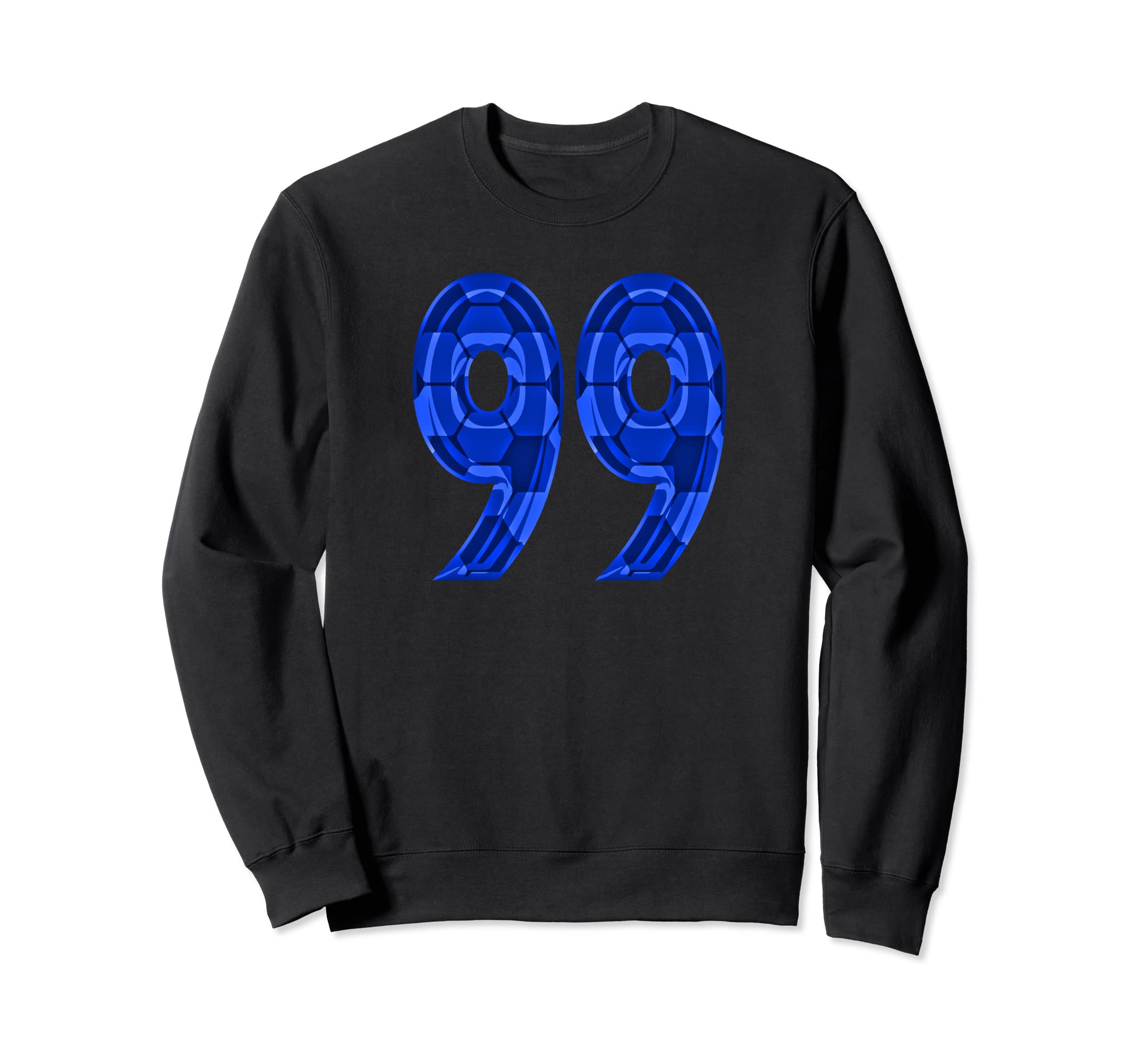 Soccer Blue Number 99 Soccer 99 Sweatshirt - Fun Novelty Design for Adults - T-Shirt, Sweatshirt, Hoodie