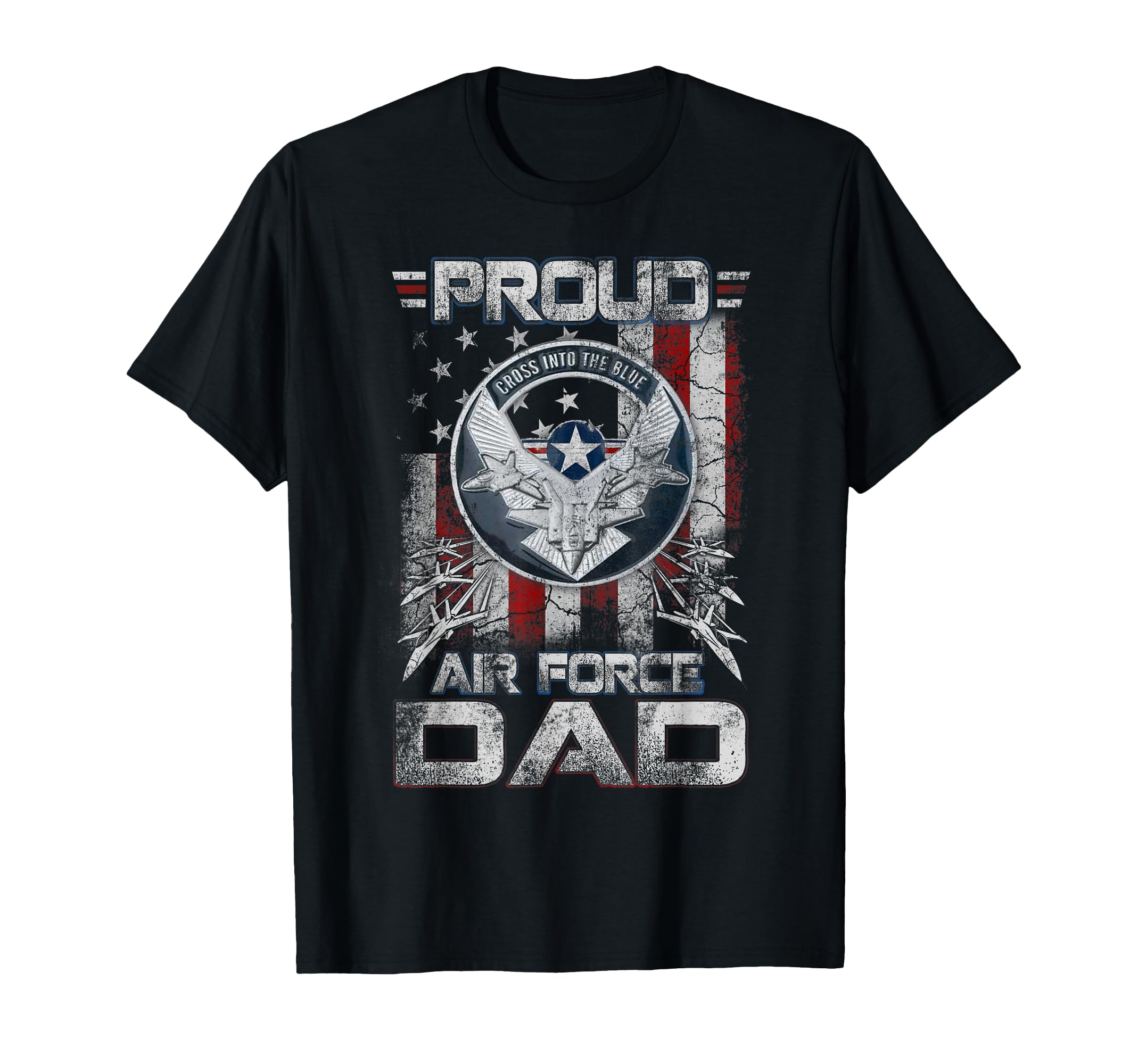 Mens Proud Air Force Dad Military Family T-Shirt - Minimalist Print Unisex - T-Shirt, Sweatshirt, Hoodie