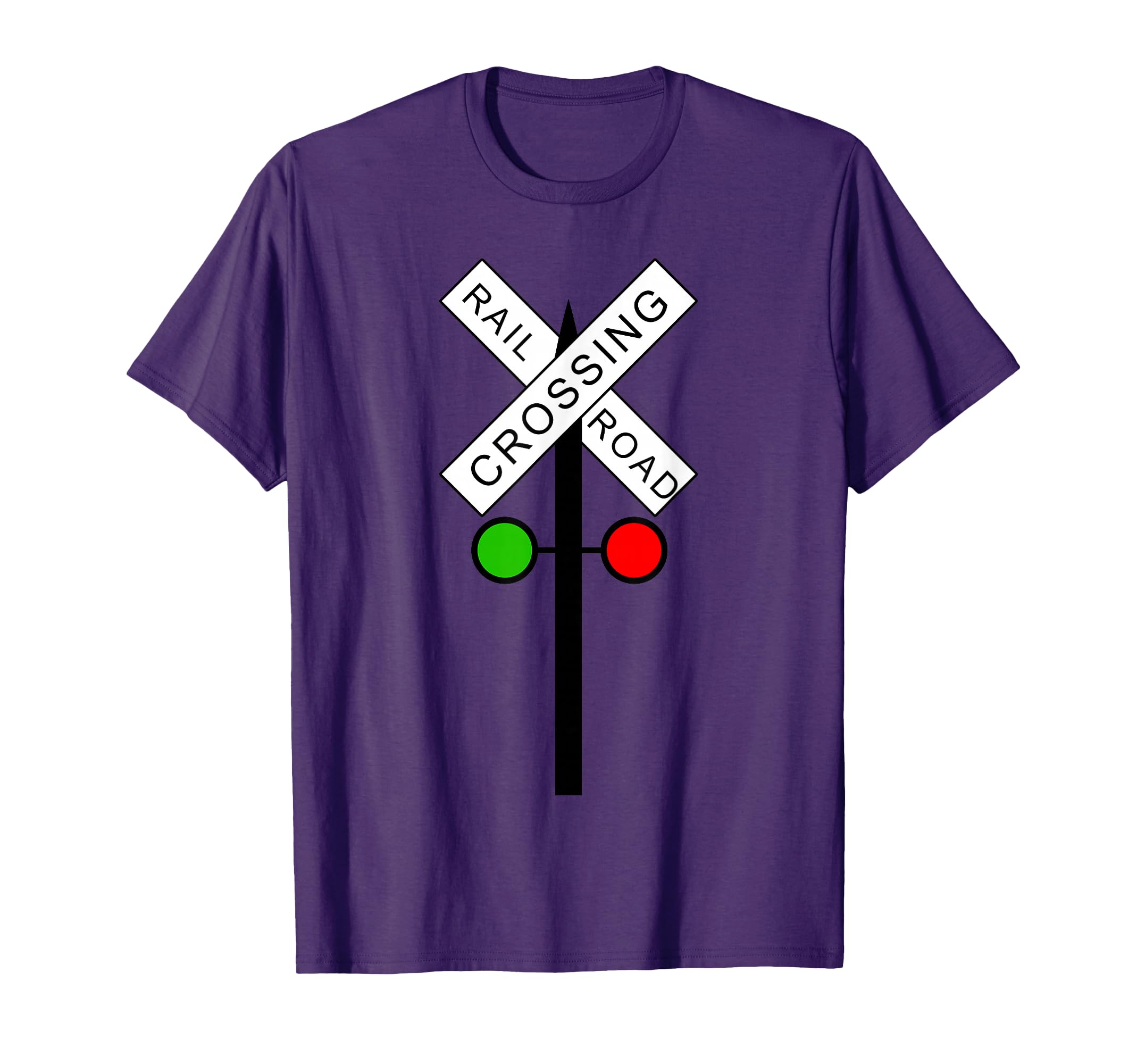 Funny Train Railroad Crossing Lights T-Shirt - Fun Novelty Design Unisex - T-Shirt, Sweatshirt, Hoodie