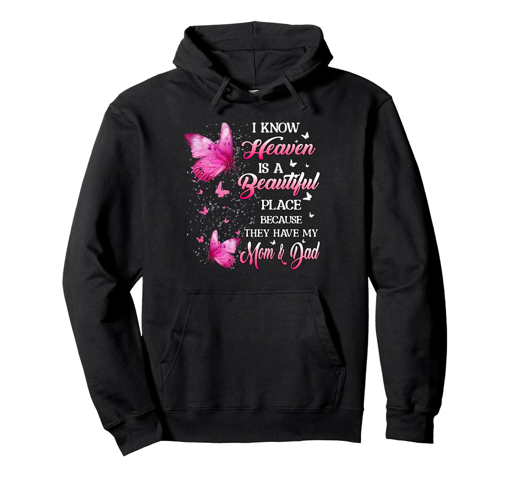 Mom Dad Is My Guardian Angel Heaven Hoodie - Custom Art Print Men Women - T-Shirt, Sweatshirt, Hoodie