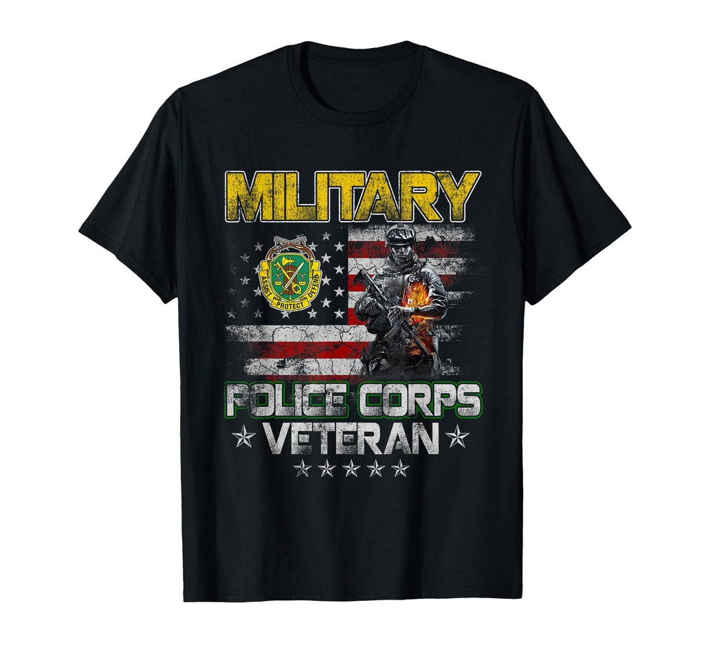Flag Usa Military Police Corps T-Shirt - Aesthetic Graphic Men Women - T-Shirt, Sweatshirt, Hoodie
