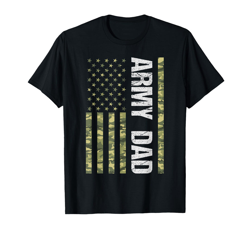 Proud Army Dad American Flag Gifts T-Shirt - Custom Art Print Men Women - T-Shirt, Sweatshirt, Hoodie