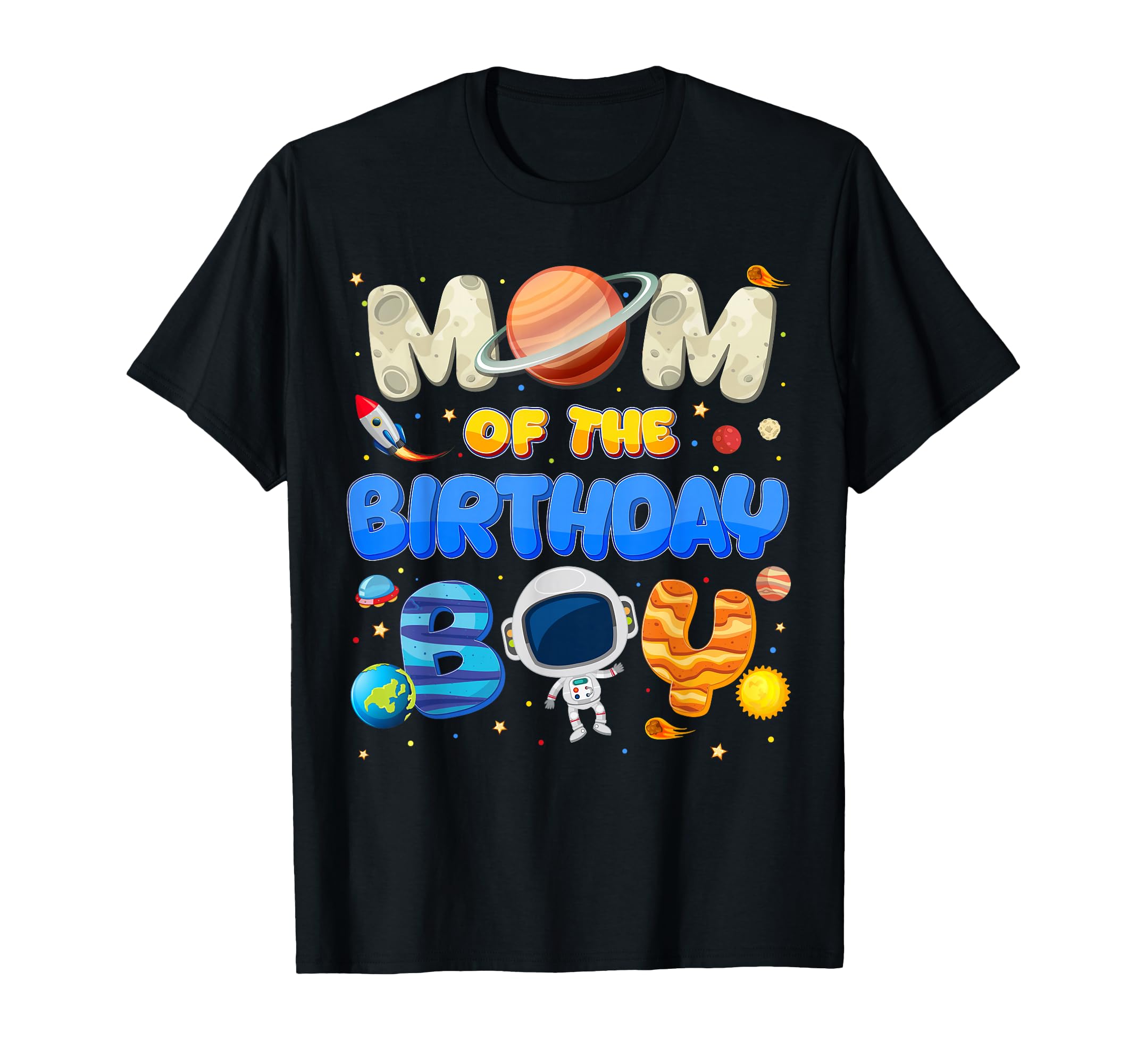 Mom Birthday Two Moon Space Family T-Shirt - Custom Art Print Unisex - T-Shirt, Sweatshirt, Hoodie