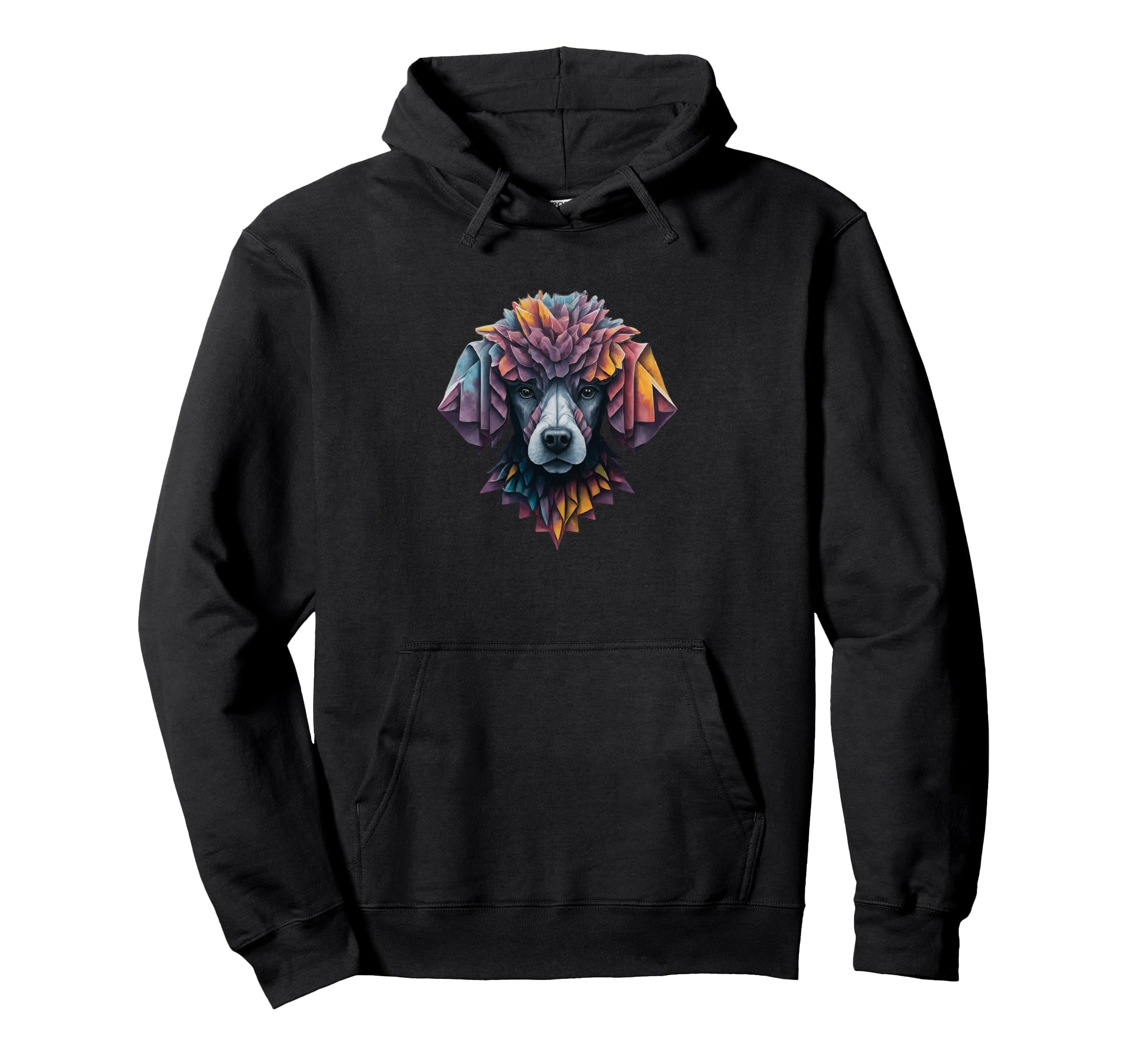 Origami Poodle Tie Dye Hippie Dog Mom Hoodie - Novelty Apparel Men Women - T-Shirt, Sweatshirt, Hoodie