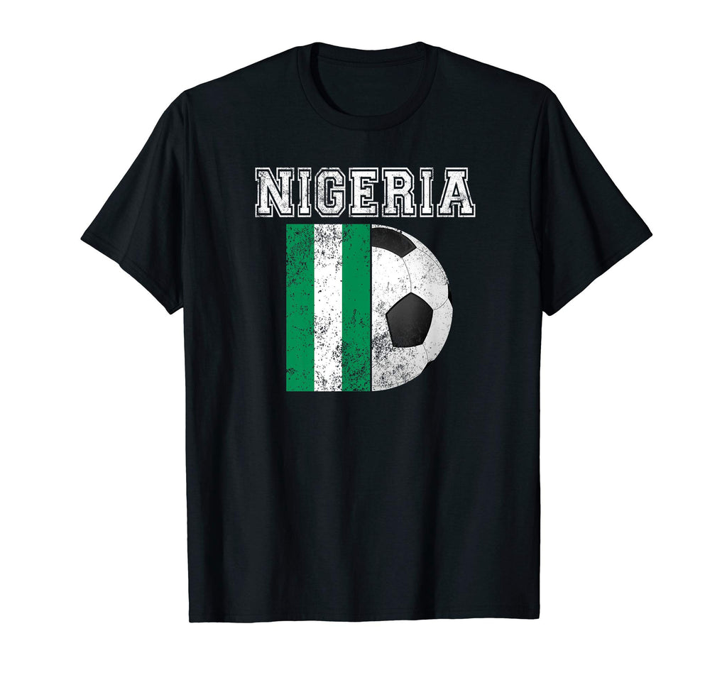 Nigeria Flag Soccer Futbol Football T-Shirt - Graphic Print Unisex - T-Shirt, Sweatshirt, Hoodie
