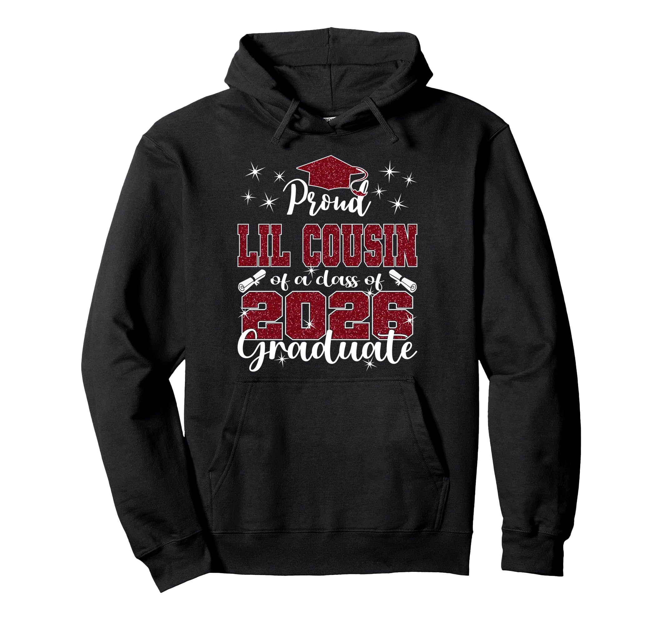 Super Proud Little Cousin 2026 Hoodie - Custom Art Print for Adults - T-Shirt, Sweatshirt, Hoodie