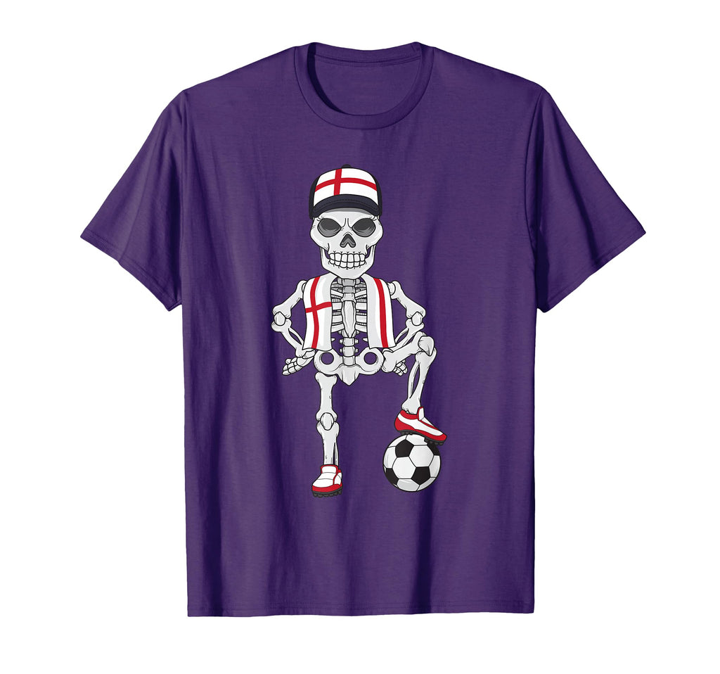 England Soccer Skeleton Fan Team T-Shirt - Fun Novelty Design for Adults - T-Shirt, Sweatshirt, Hoodie