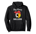 Busy Raising Ballers Funny Softball Hoodie - Graphic Print for Adults - T-Shirt, Sweatshirt, Hoodie