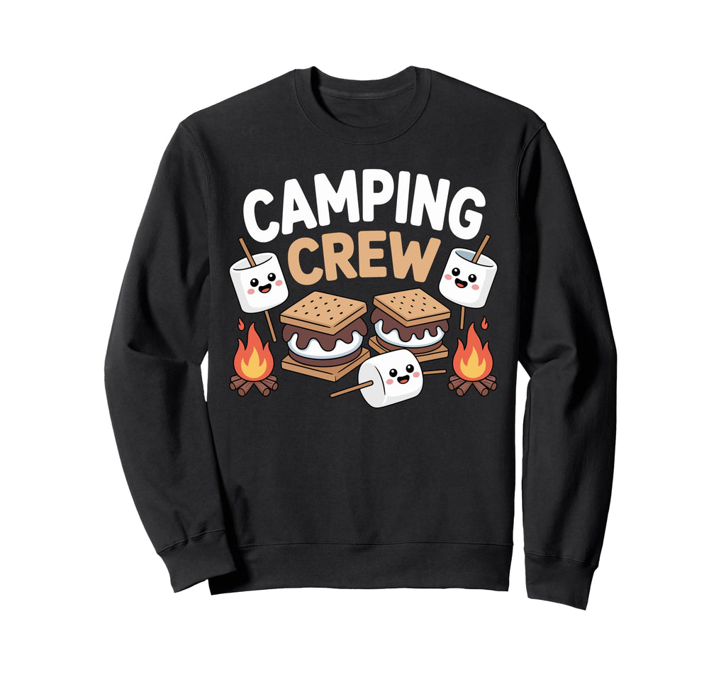 Camping Crew Smore Campfire Camper Sweatshirt - Custom Art Print Men Women - T-Shirt, Sweatshirt, Hoodie