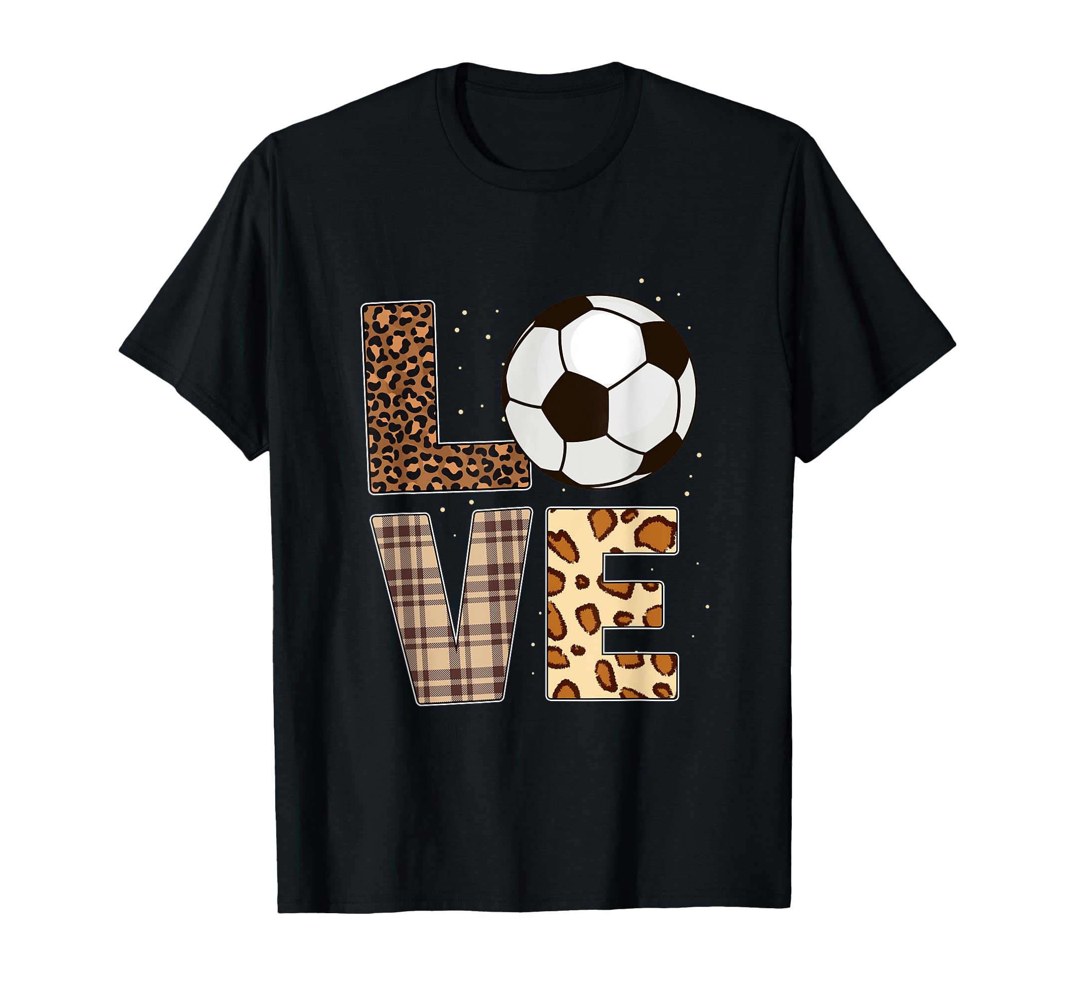 Soccer Player Love Soccer Leopard T-Shirt - Aesthetic Graphic Men Women - T-Shirt, Sweatshirt, Hoodie