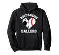 Busy Raising Ballers Soccer Baseball Hoodie - Minimalist Print Men Women - T-Shirt, Sweatshirt, Hoodie
