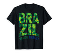 Brazil Tropical Soccer Pattern Vamos T-Shirt - Aesthetic Graphic Men Women - T-Shirt, Sweatshirt, Hoodie