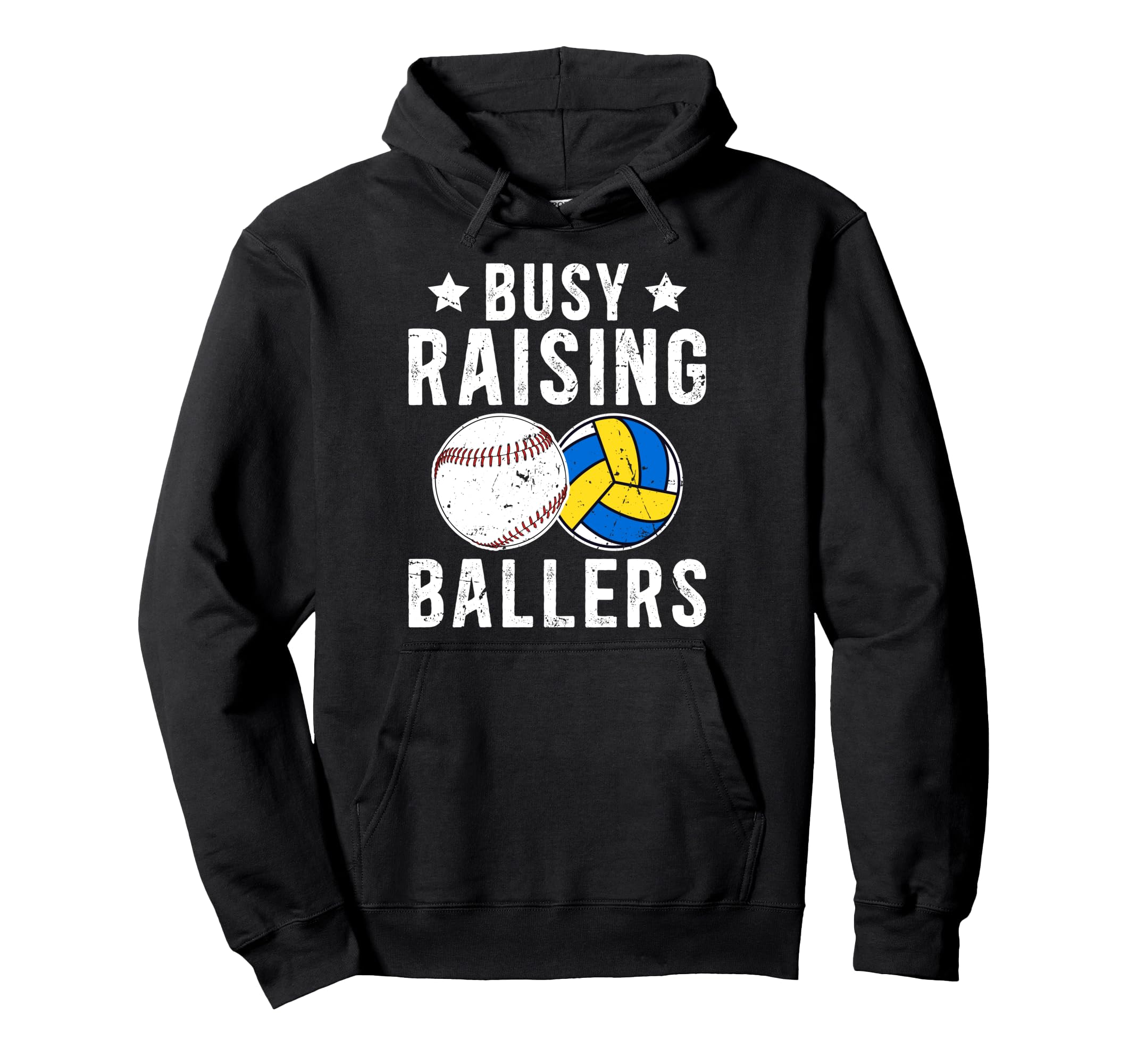 Busy Raising Ballers Volleyball Hoodie - Unique Graphic for Adults - T-Shirt, Sweatshirt, Hoodie